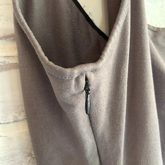 Anthropologie Yoana Baraschi Fit & Flare dress Gray Cream Beaded Ruffle - Picture 8 of 11